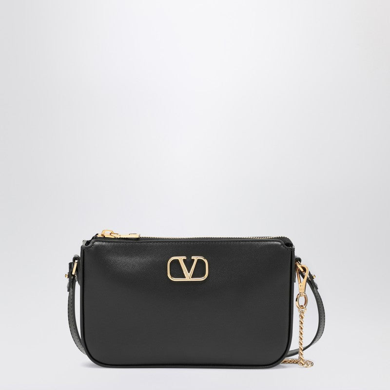 Valentino Garavani Black Leather Vlogo Signature Mini Bag Women