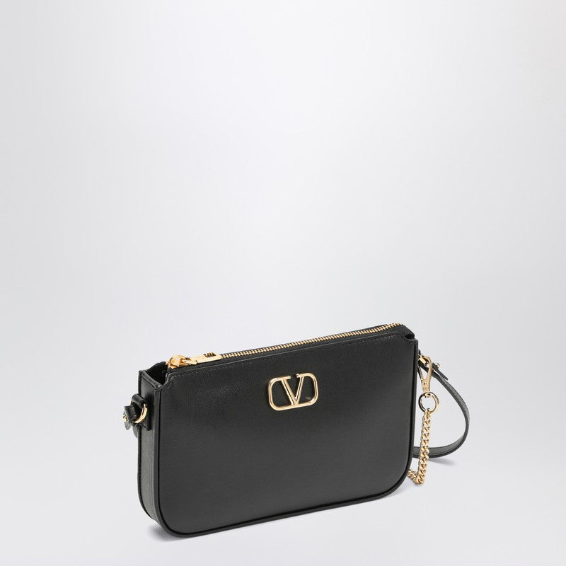 Valentino Garavani Black Leather Vlogo Signature Mini Bag Women