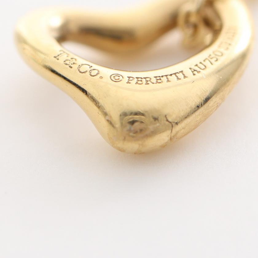 TIFFANY & CO Mini Open Heart Necklace K18YG Yellow Gold
