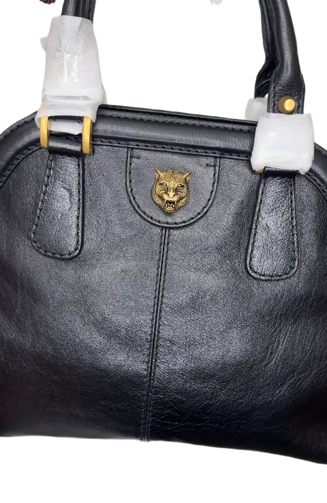 Gucci RE(BELLE) Top Handle Bag Leather Medium Black B24-59