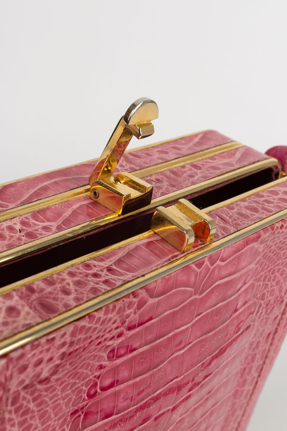 Sac en crocodile rose
