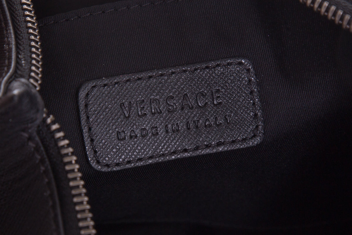 Versace Black Leather Pouch