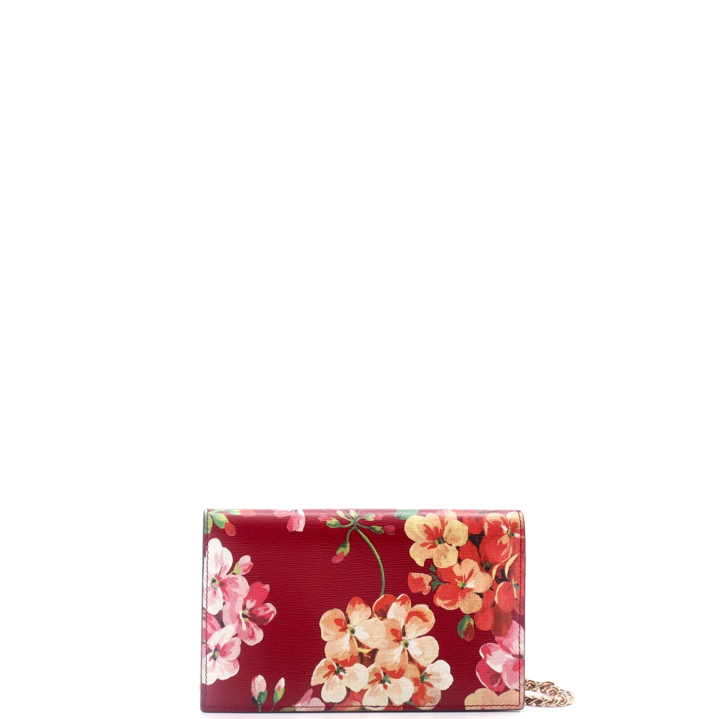 Icon Wallet on Chain Blooms Print Leather