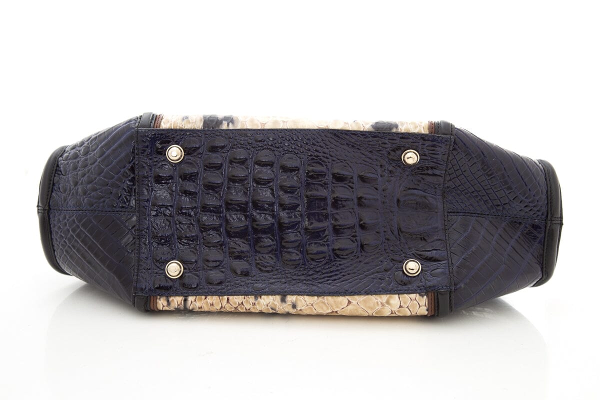 Brahmin Multi-Color Embossed Croc Handbag