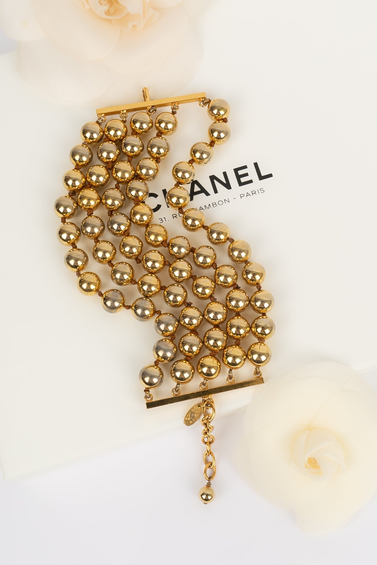 Bracelet de perles dorÃ©es Chanel