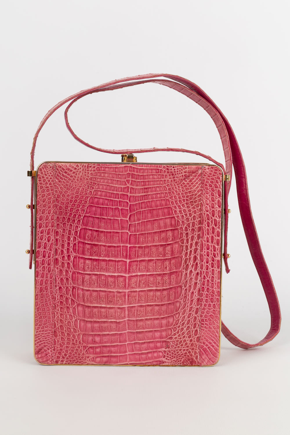 Sac en crocodile rose
