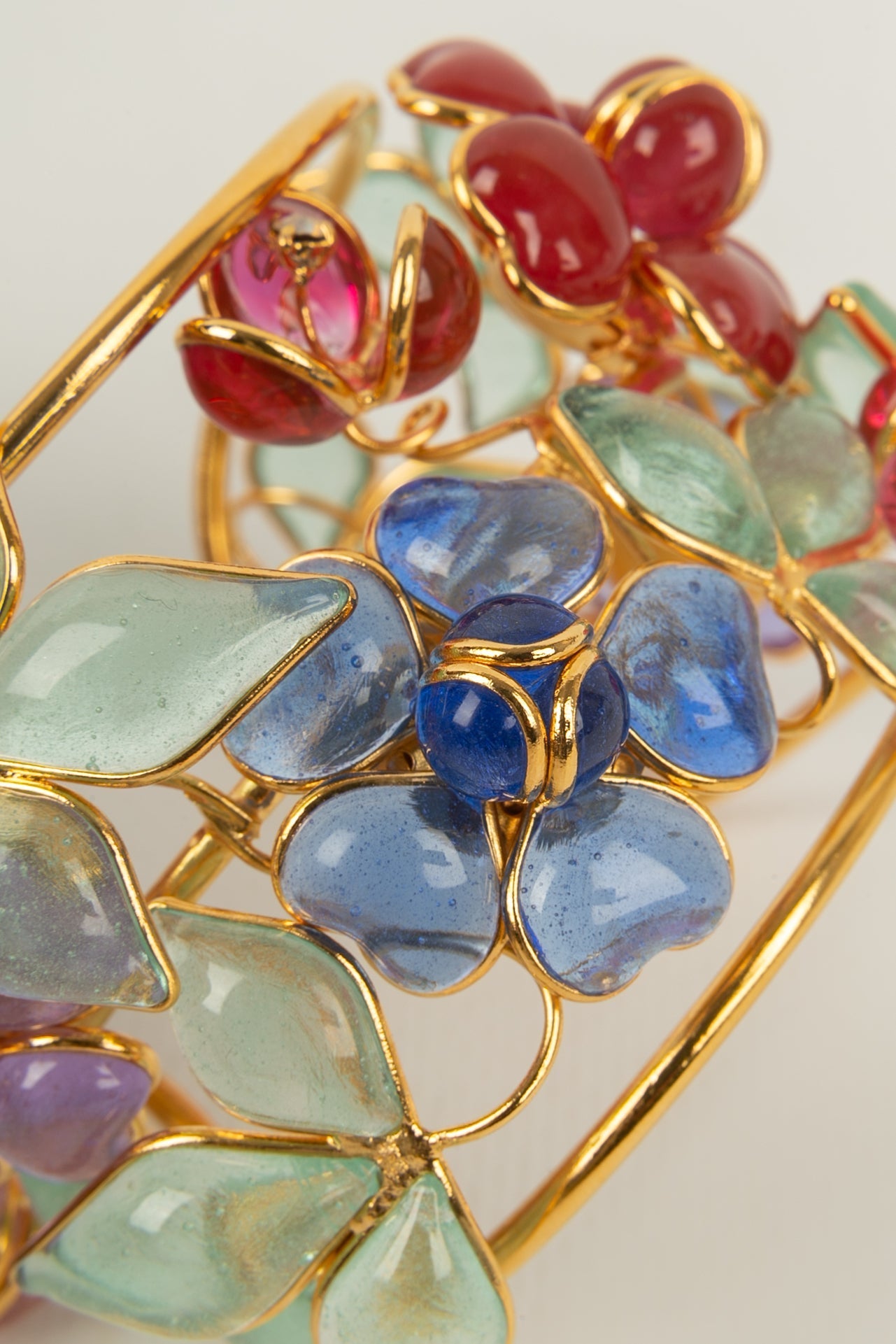 Bracelet manchette fleurs Augustine