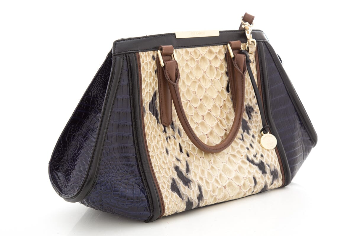 Brahmin Multi-Color Embossed Croc Handbag