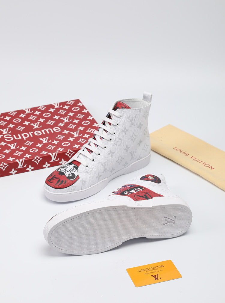 GLM - LUV Stellar Trainer Boot White Red Sneaker