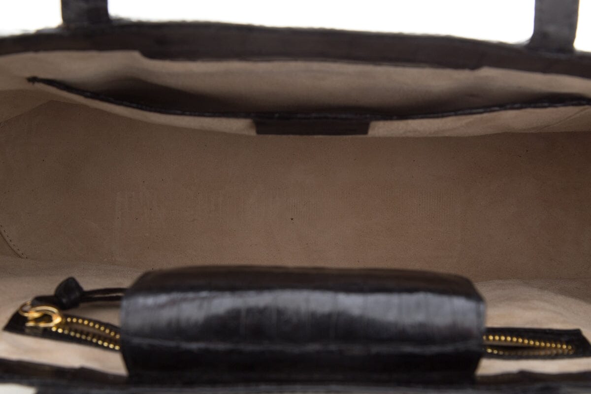 Nancy Gonzalez Black Crocodile Tote