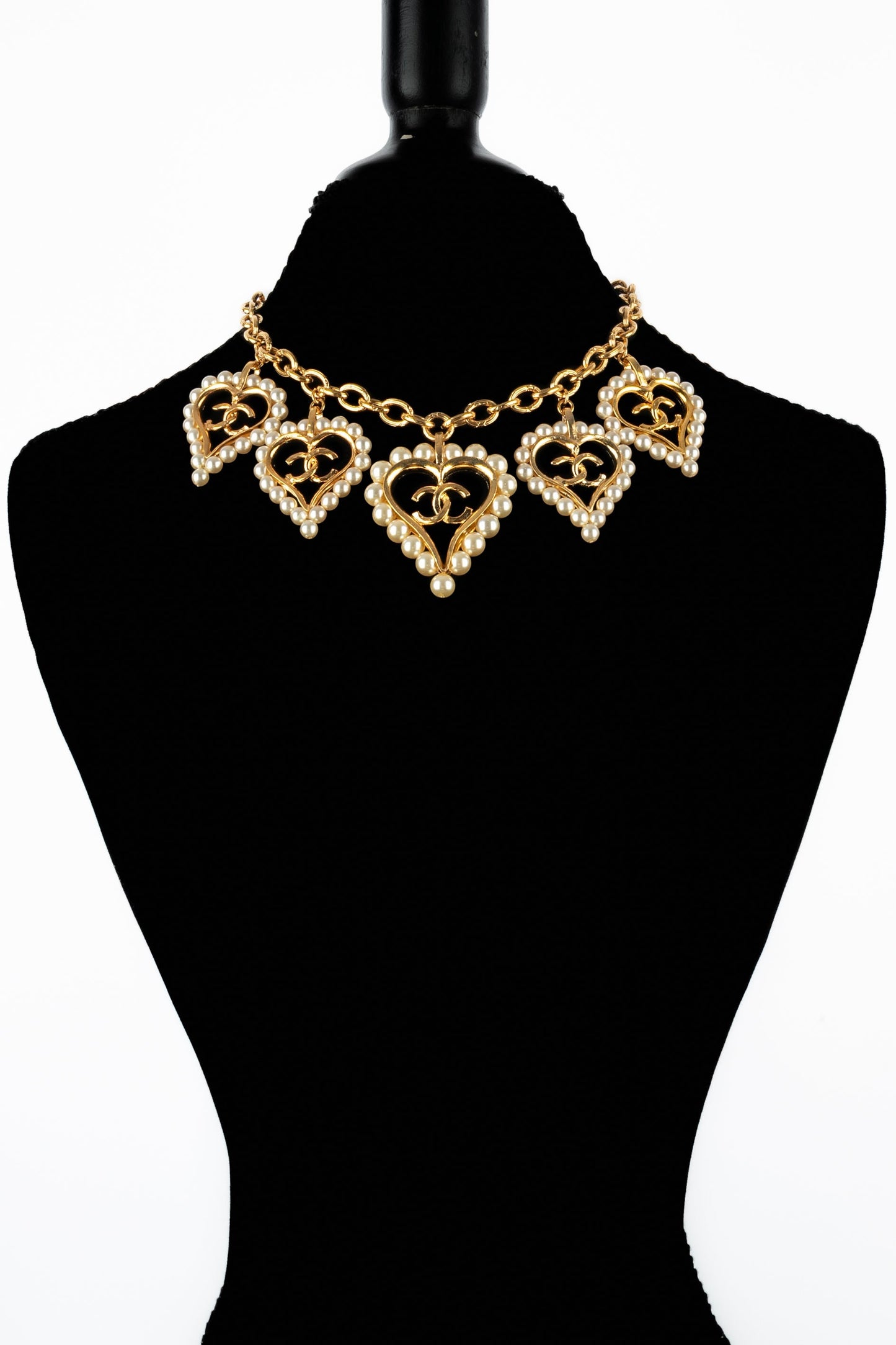 Collier coeurs Chanel 1990's