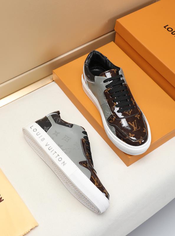 GLM - LUV GLMnogram Denim Brown And Gray Sneaker