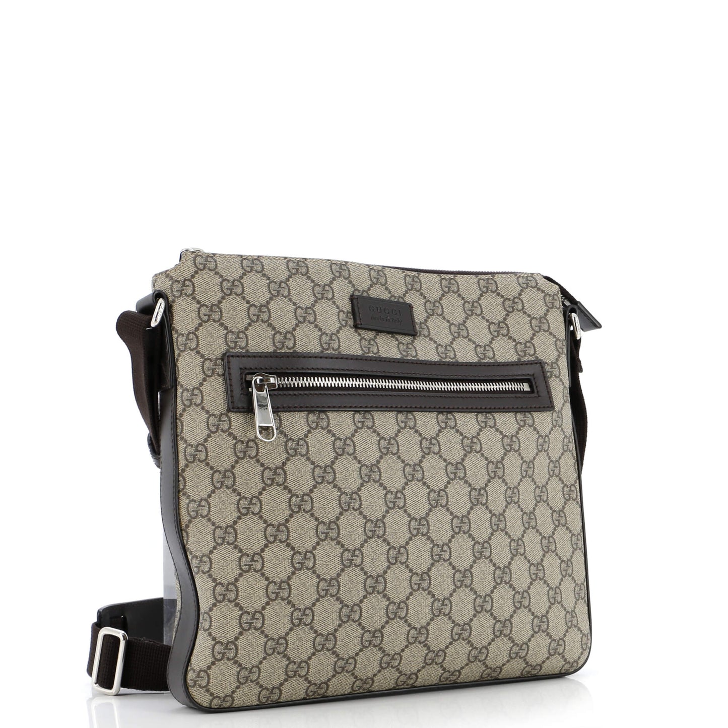 Front Zip Messenger GG Coated Canvas Medium