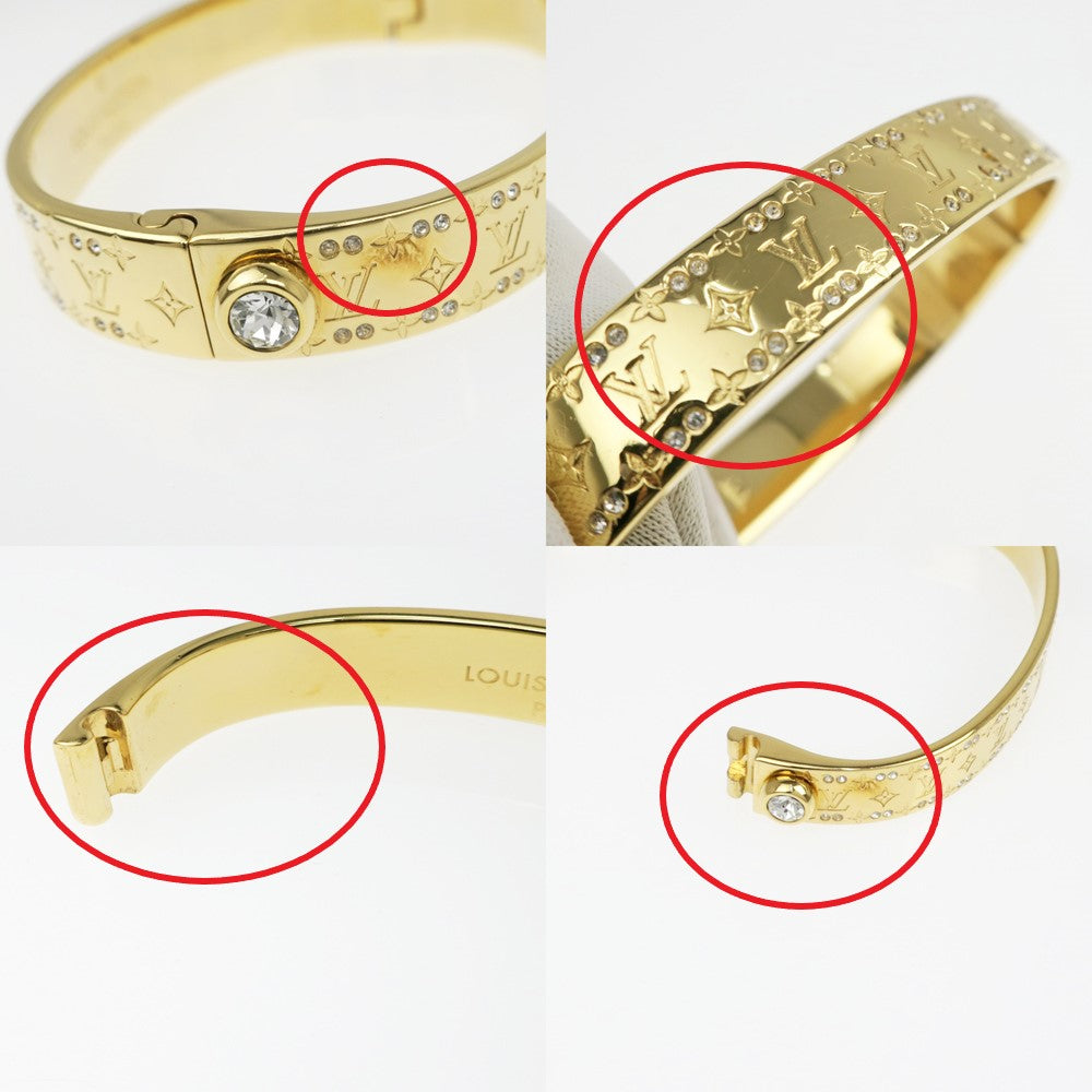 Louis Vuitton Ridge Bracelet Nanogram Strass M64860 G S Size Bungalow Accessories