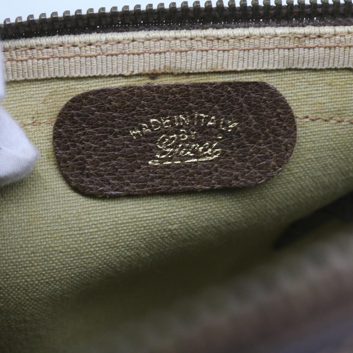 GUCCI GG Supreme Boston Bag PVC Leather Beige 60015