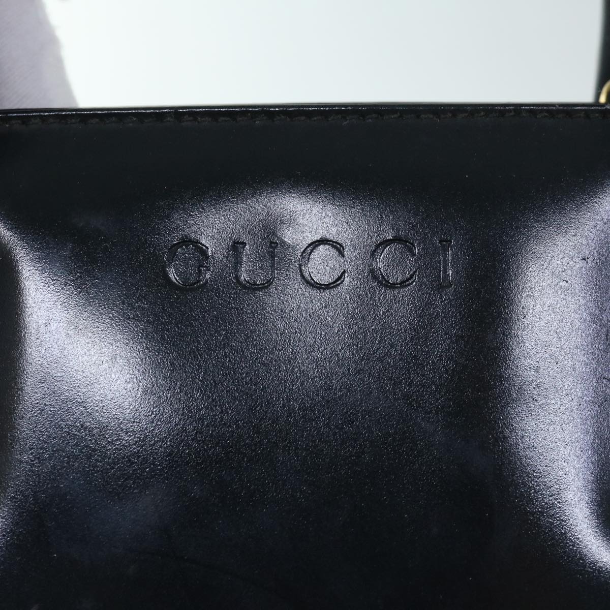 GUCCI Hand Bag Enamel Black 000 1046 0503 60024