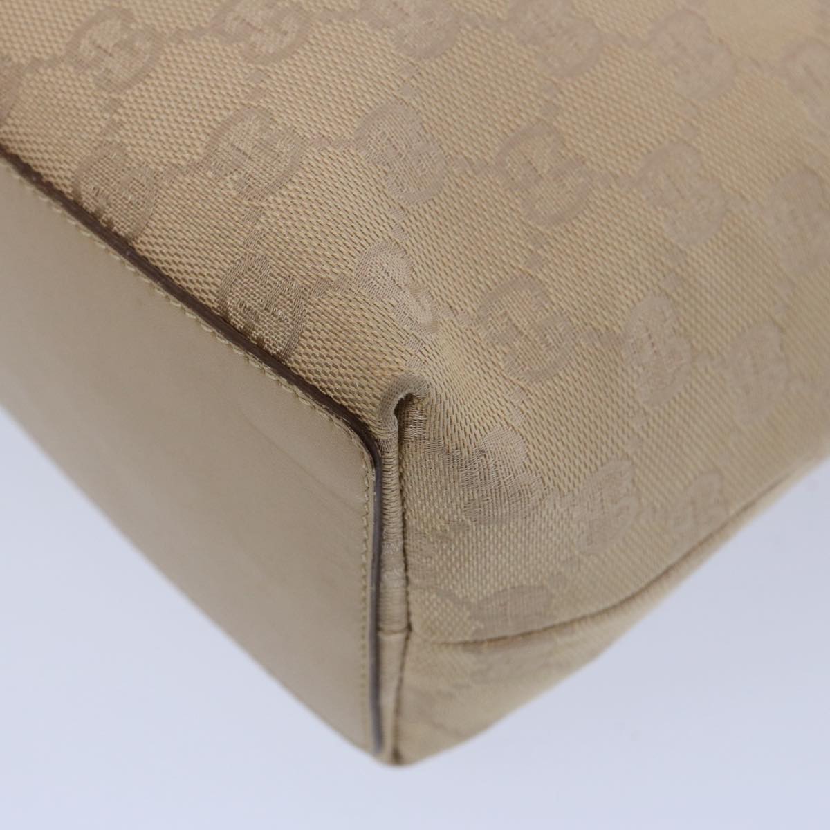GUCCI GG Canvas Shoulder Bag Beige 31244 60061