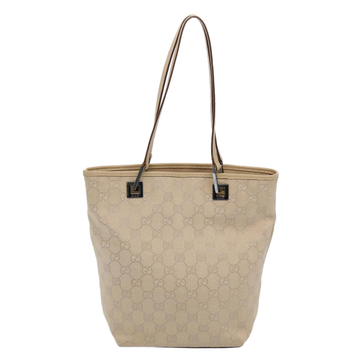 GUCCI GG Canvas Shoulder Bag Beige 31244 60061