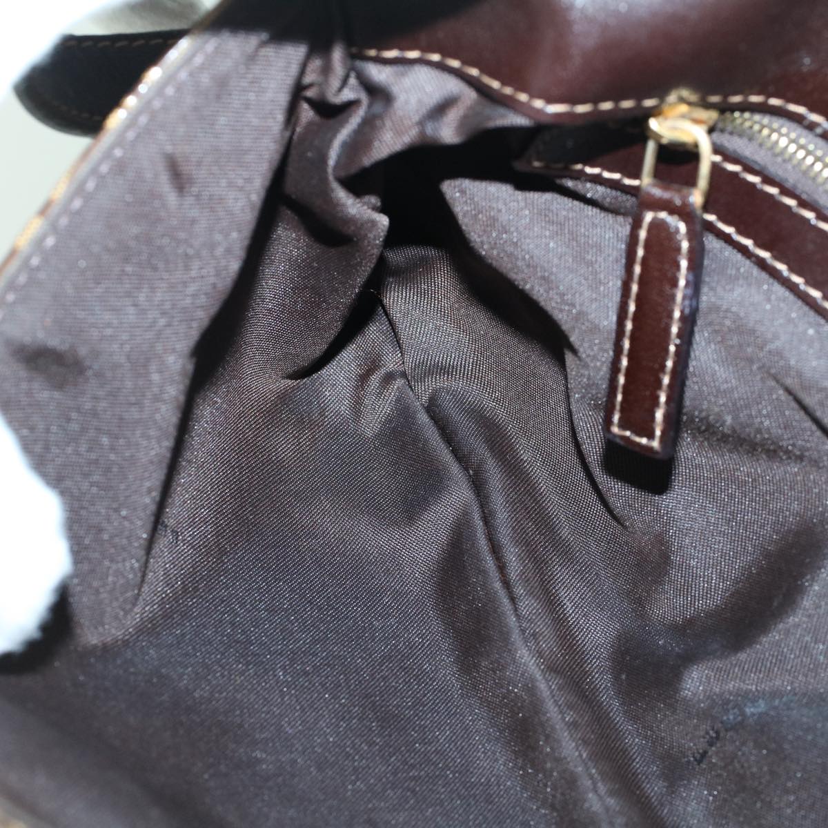 FENDI Zucchino Canvas Shoulder Bag Coated Canvas Brown 60109