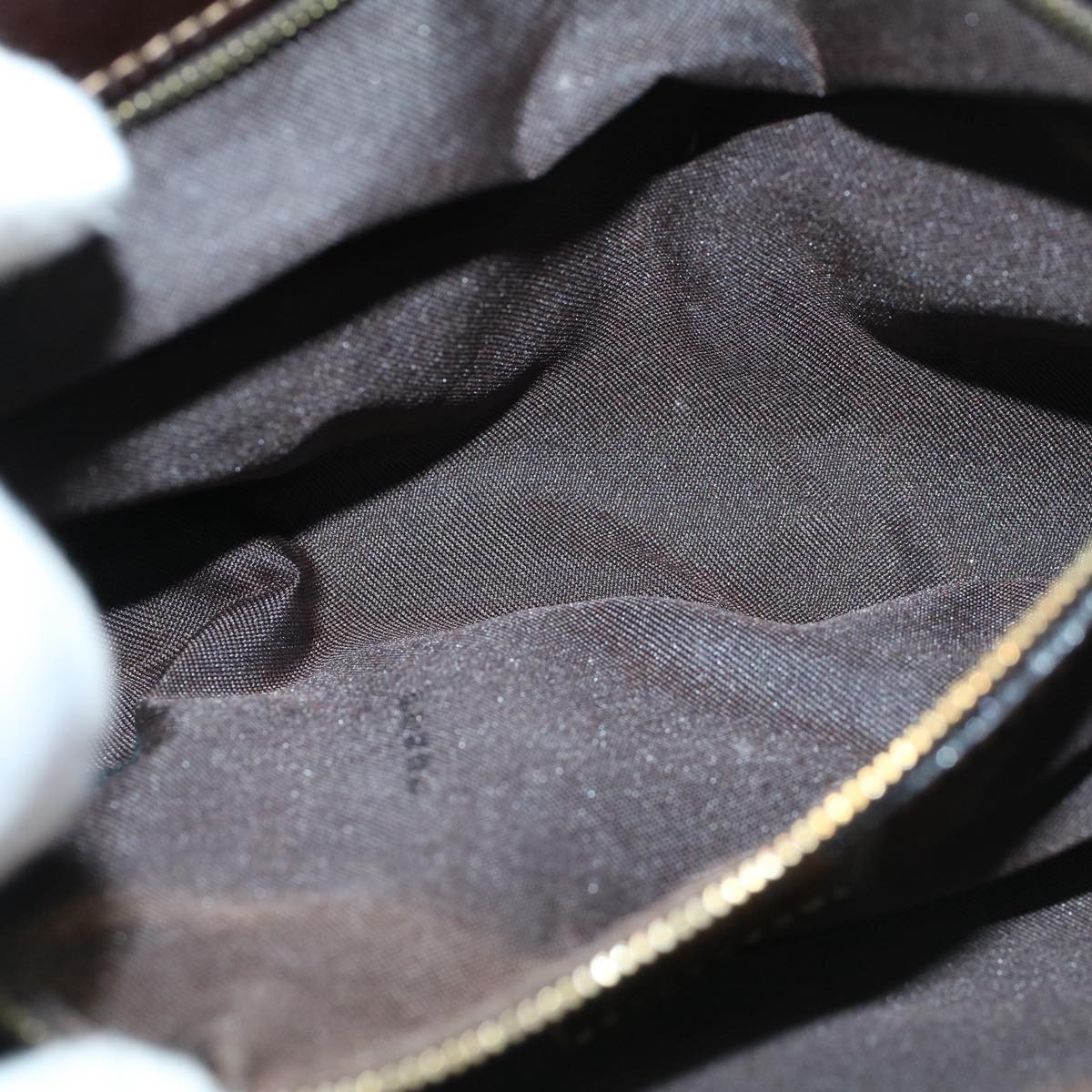 FENDI Zucchino Canvas Shoulder Bag Coated Canvas Brown 60109