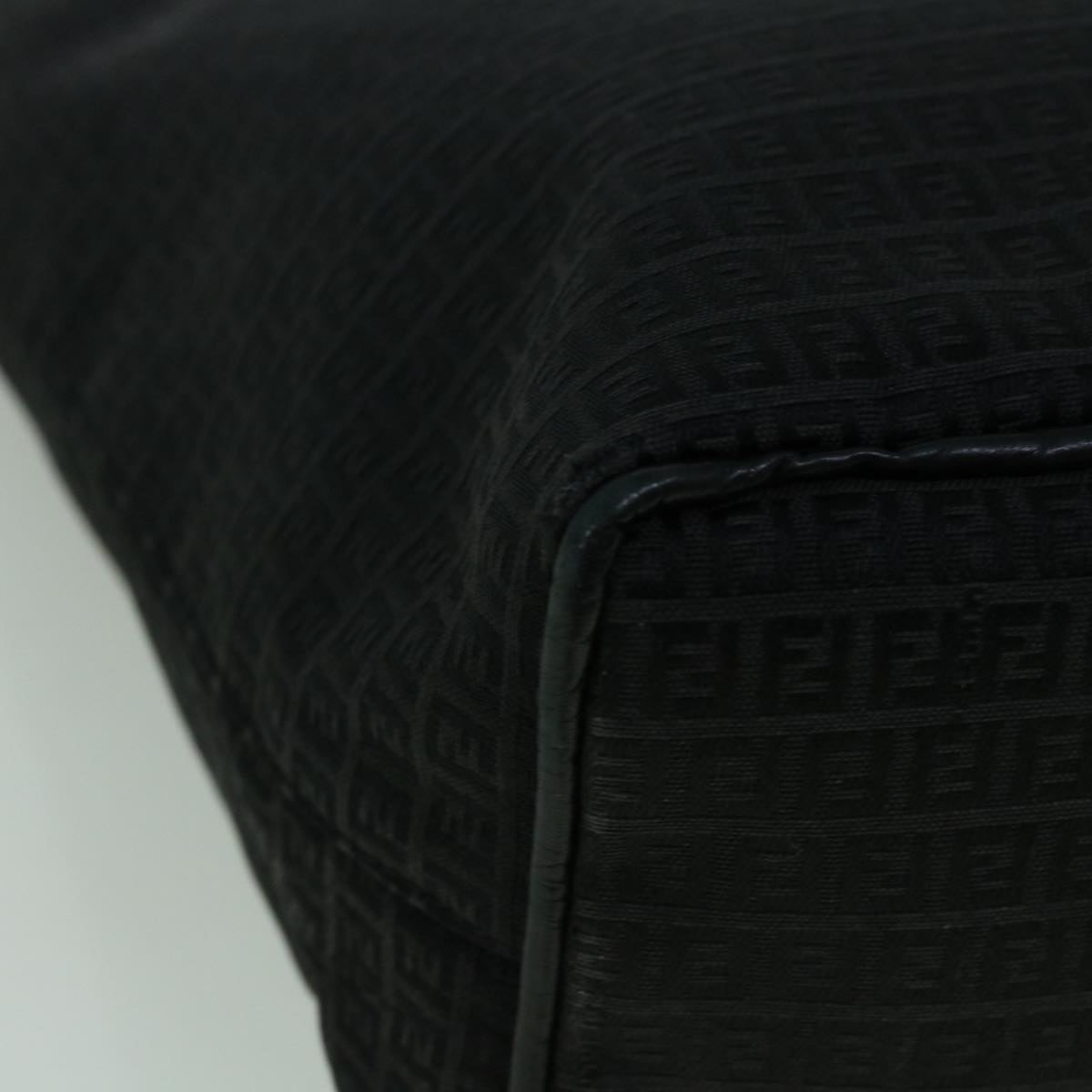 FENDI Zucchino Canvas Tote Bag Black 60280