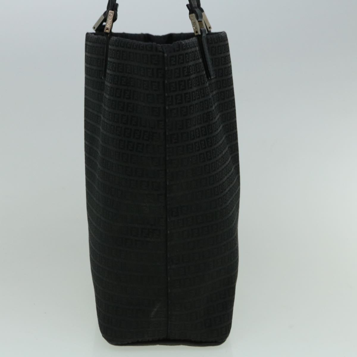 FENDI Zucchino Canvas Tote Bag Black 60280