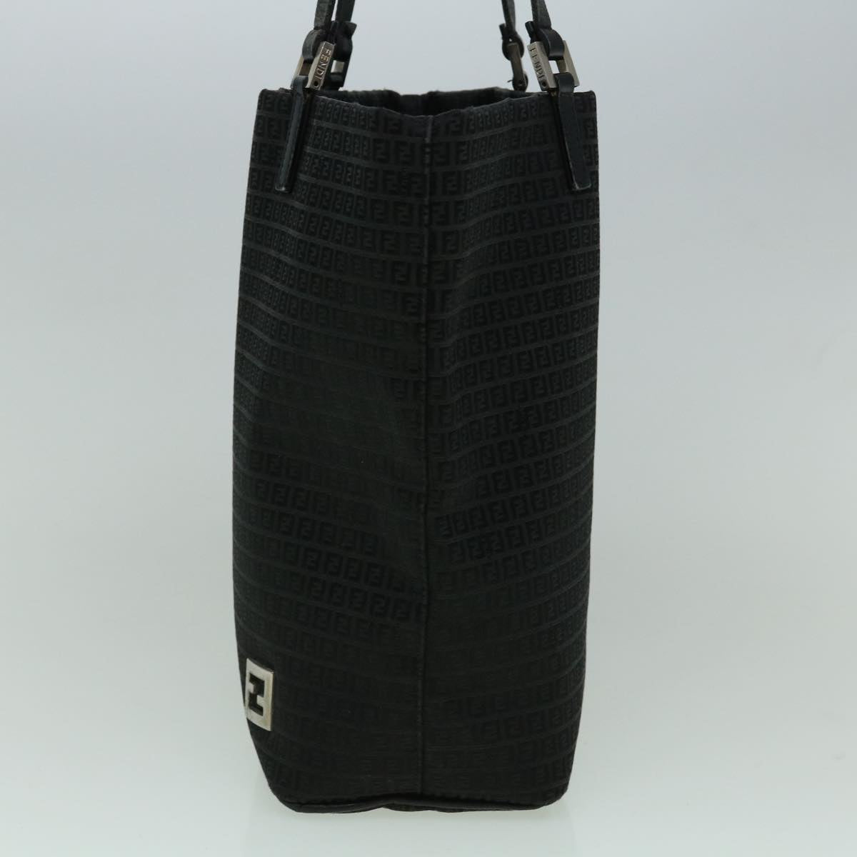 FENDI Zucchino Canvas Tote Bag Black 60280