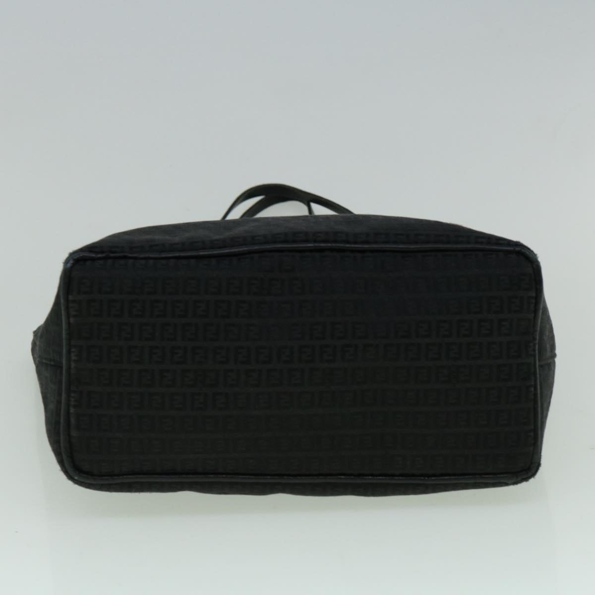 FENDI Zucchino Canvas Tote Bag Black 60280