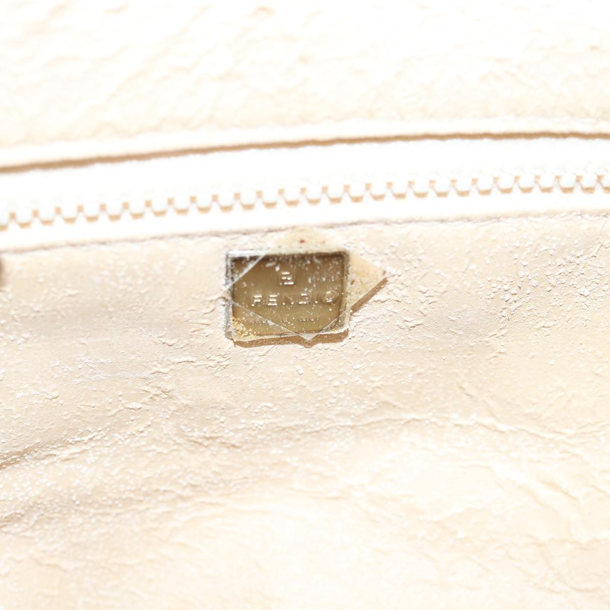 FENDI Zucca Canvas Vanity Hand Bag Brown 60287