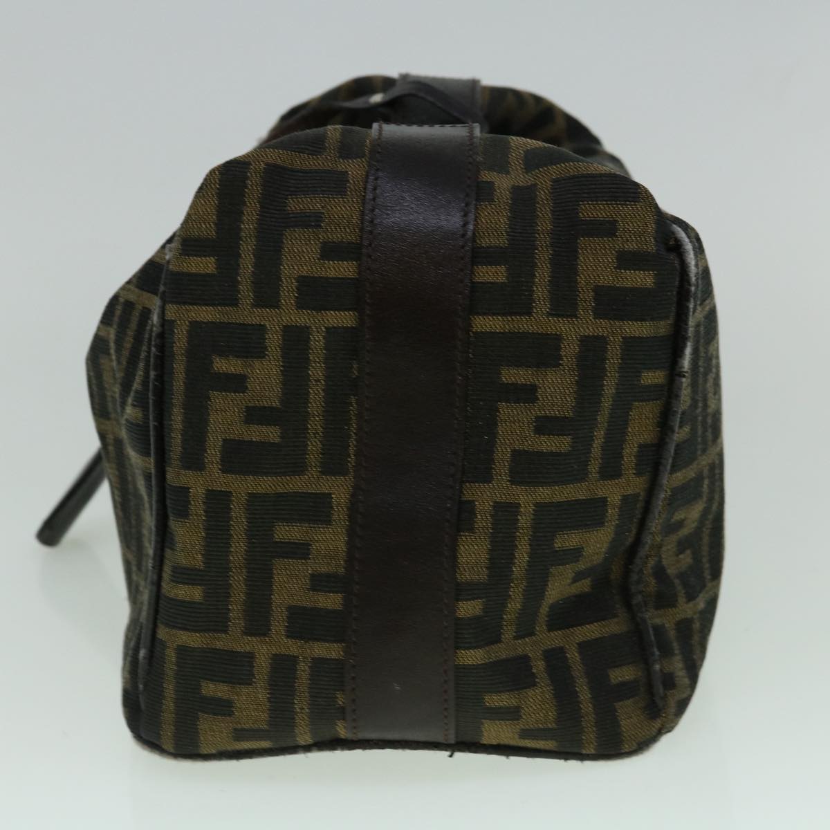 FENDI Zucca Canvas Vanity Hand Bag Brown 60287