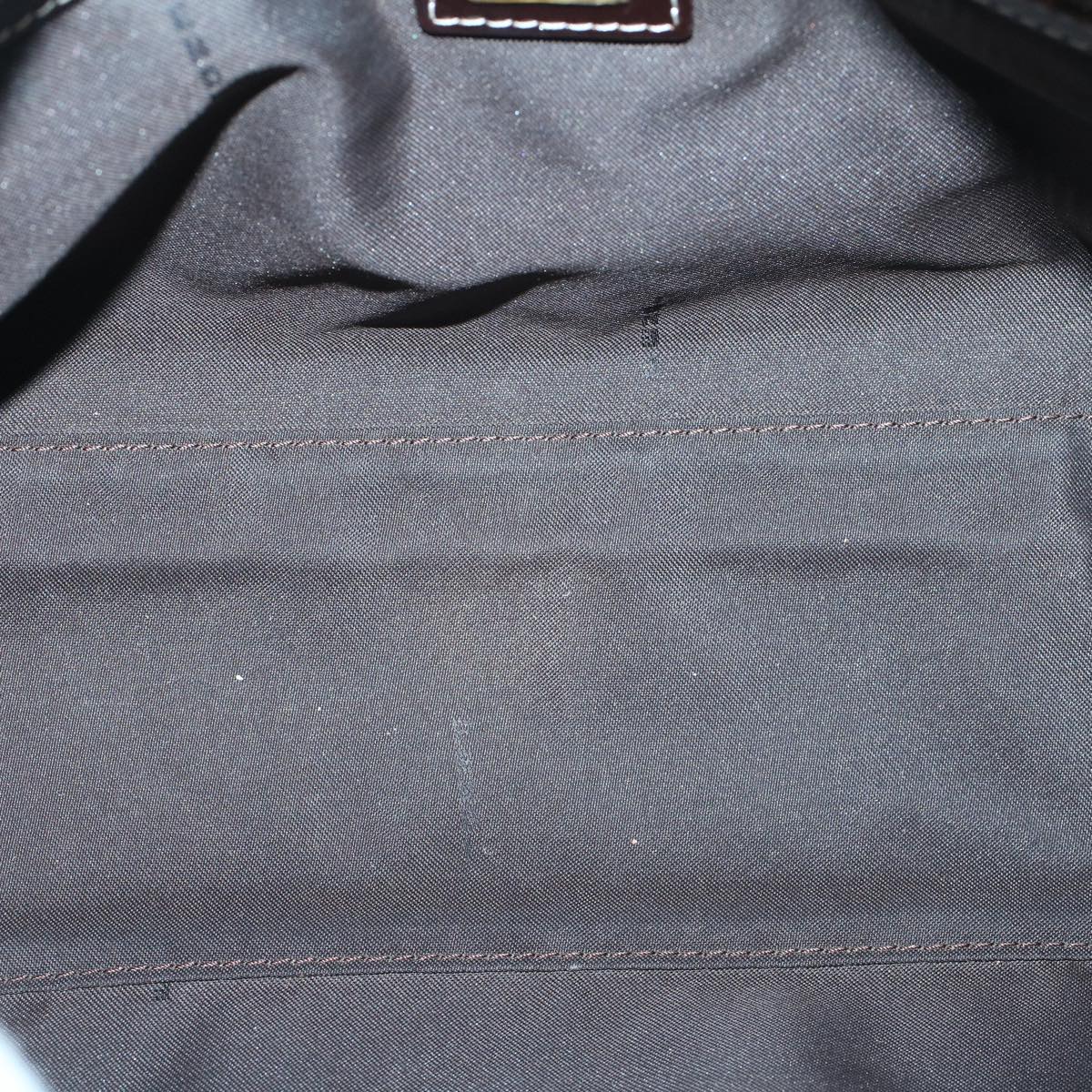 FENDI Zucchino Canvas Hand Bag Coated Canvas Brown 60354