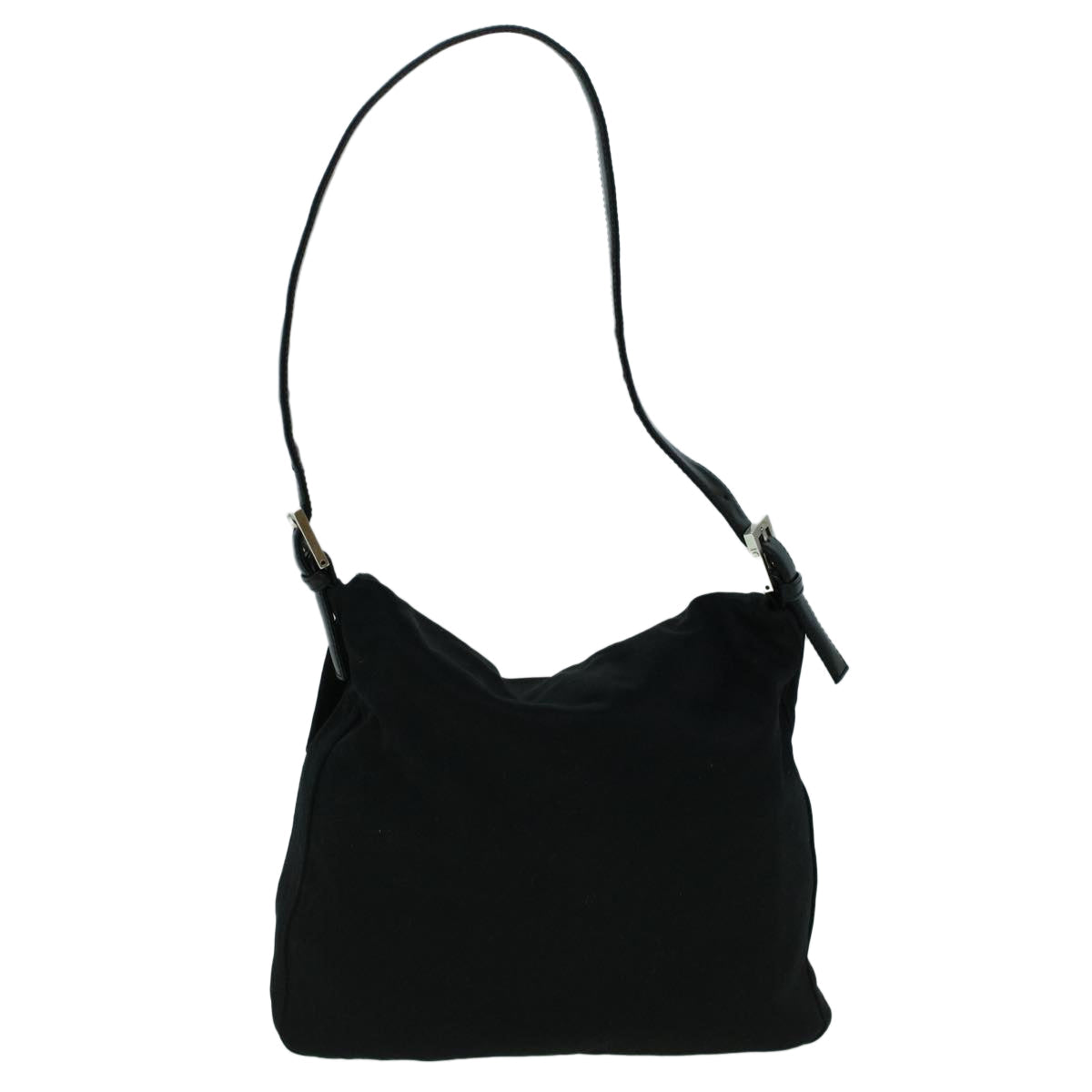 FENDI Mamma Baguette Shoulder Bag Nylon Black 60359