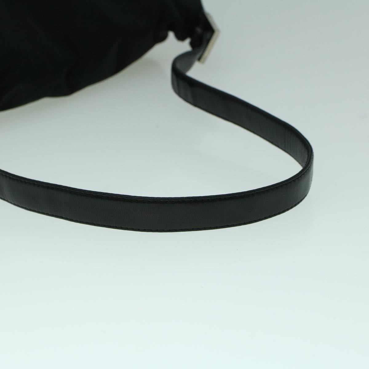 FENDI Mamma Baguette Shoulder Bag Nylon Black 60359
