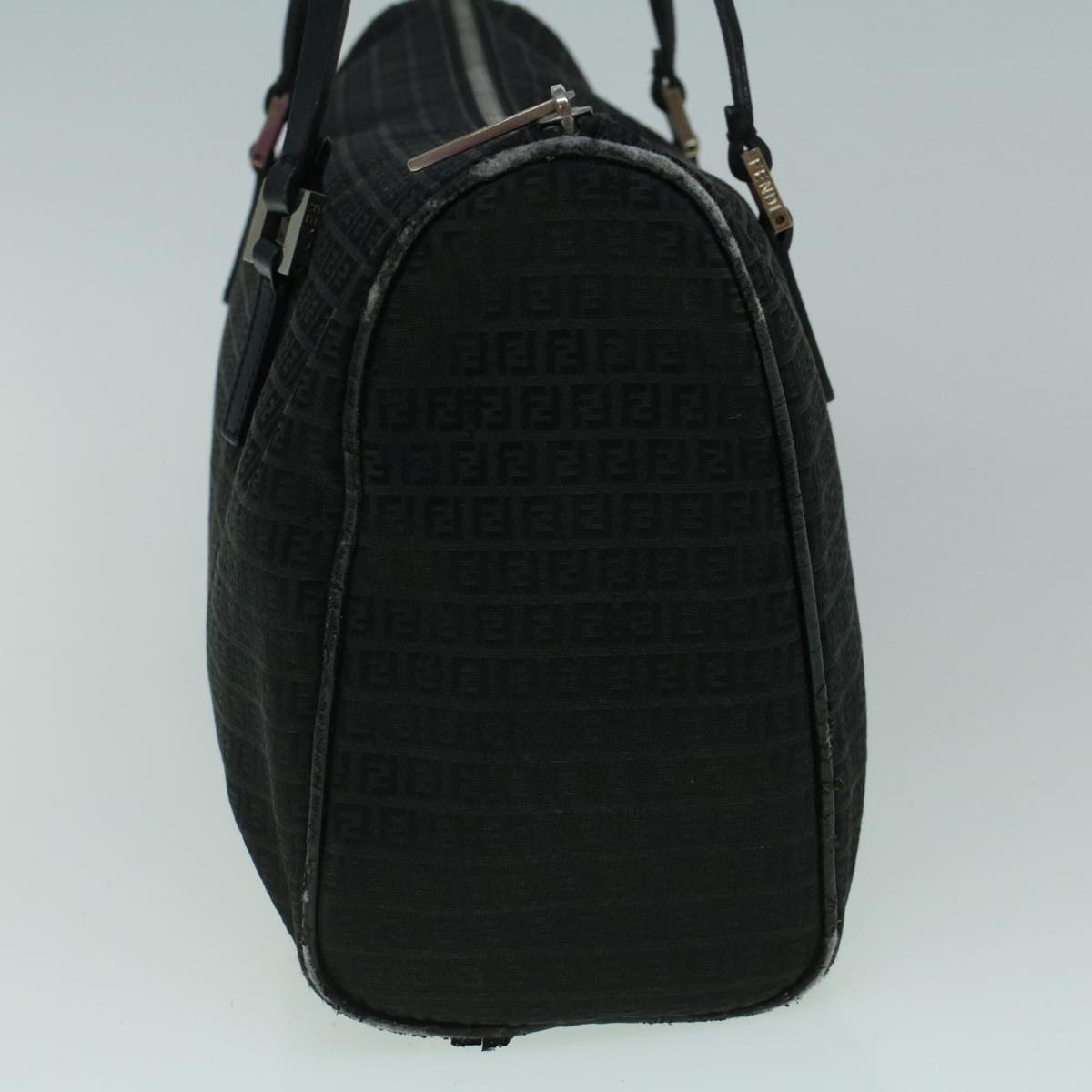 FENDI Zucchino Canvas Tote Bag Black 60395