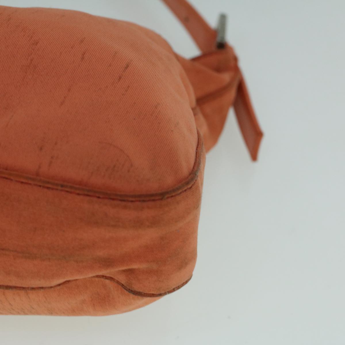 FENDI Mamma Baguette Shoulder Bag Nylon Orange 60423