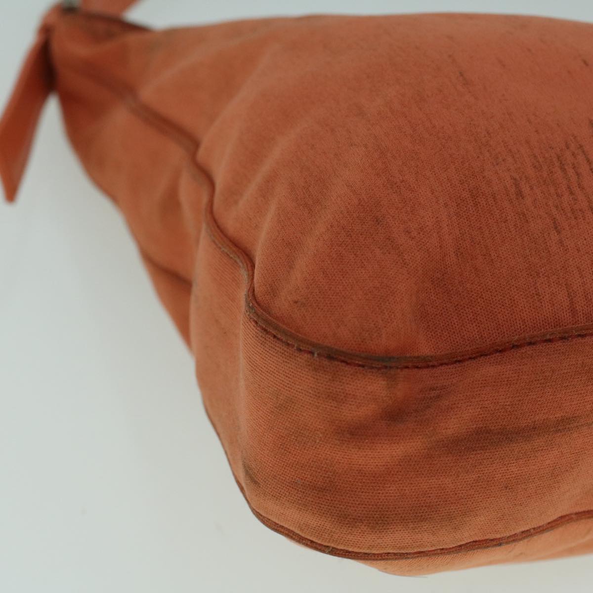 FENDI Mamma Baguette Shoulder Bag Nylon Orange 60423