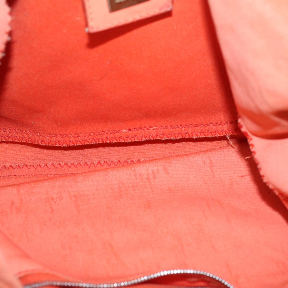 FENDI Mamma Baguette Shoulder Bag Nylon Orange 60423