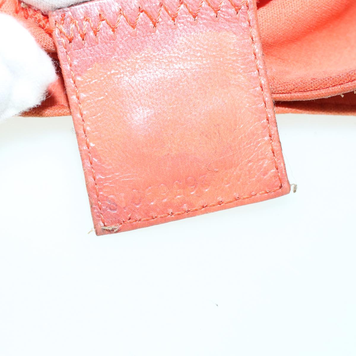 FENDI Mamma Baguette Shoulder Bag Nylon Orange 60423