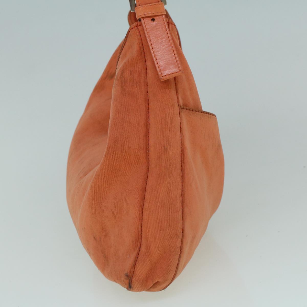 FENDI Mamma Baguette Shoulder Bag Nylon Orange 60423