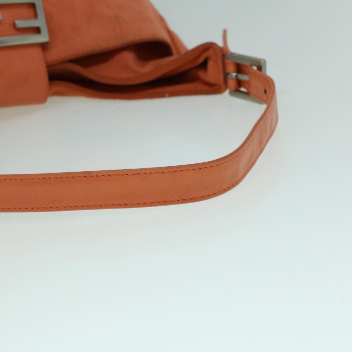 FENDI Mamma Baguette Shoulder Bag Nylon Orange 60423