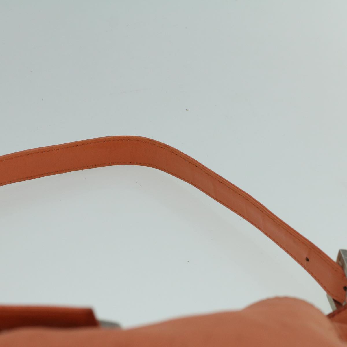 FENDI Mamma Baguette Shoulder Bag Nylon Orange 60423