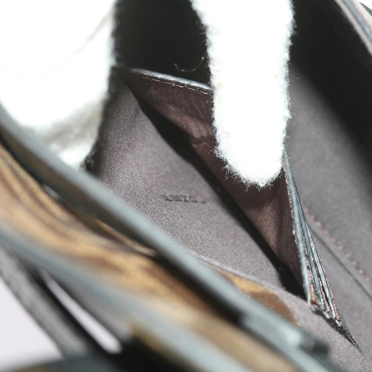 FENDI Zucca Canvas Shoulder Bag Black Brown 60492A