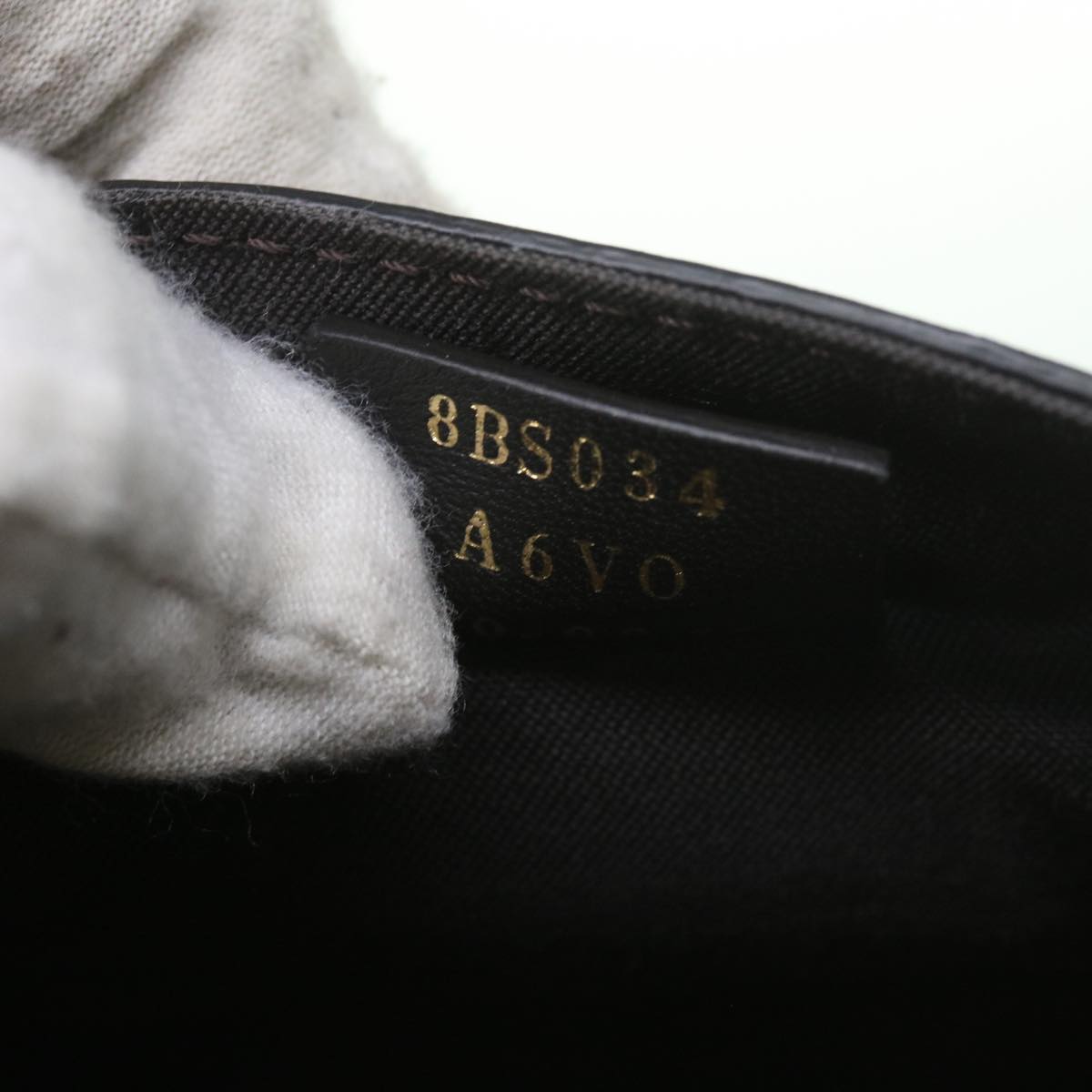 FENDI Zucca Canvas Shoulder Bag Black Brown 60492A