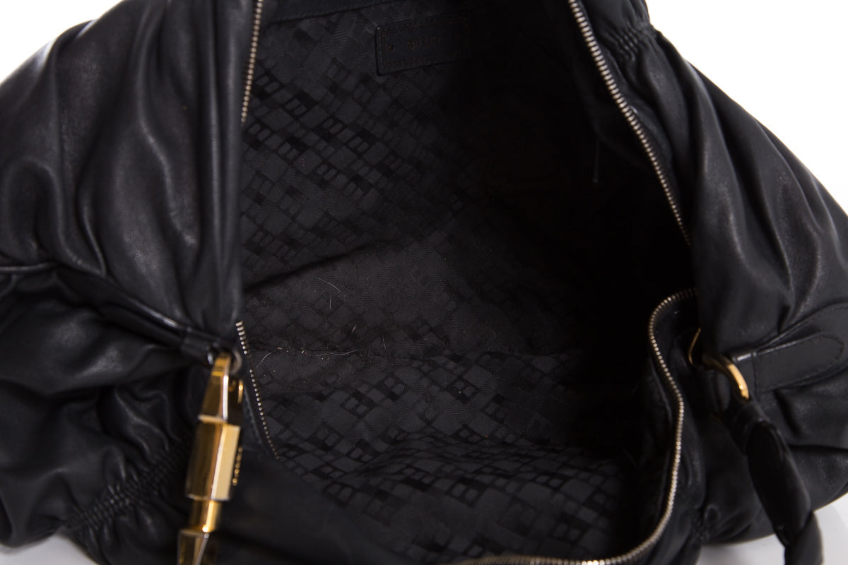 Bally Black Leather Hobo