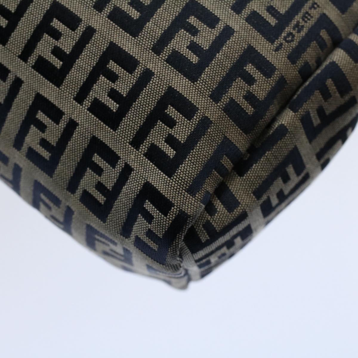 FENDI Zucchino Canvas Hand Bag Navy 60500