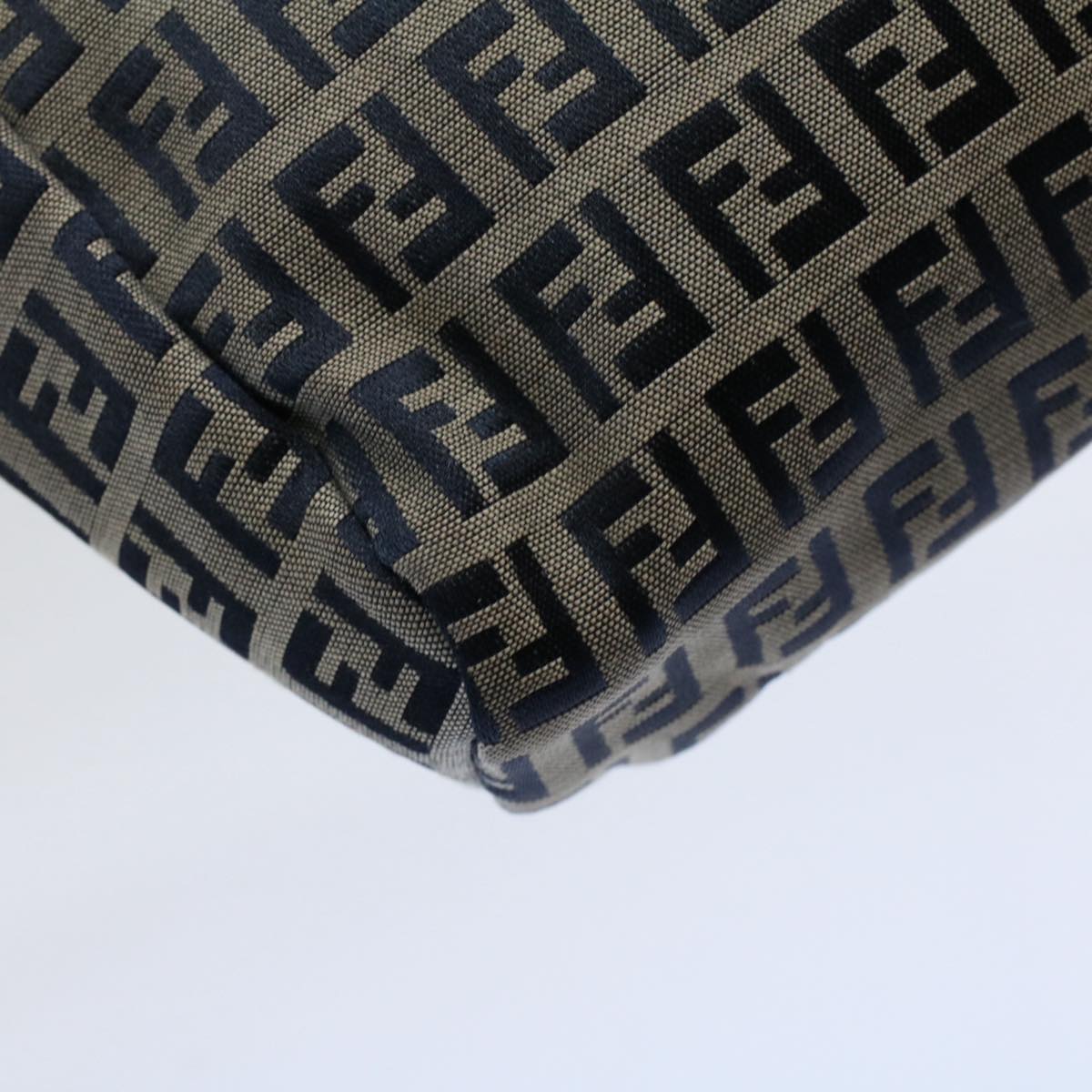 FENDI Zucchino Canvas Hand Bag Navy 60500