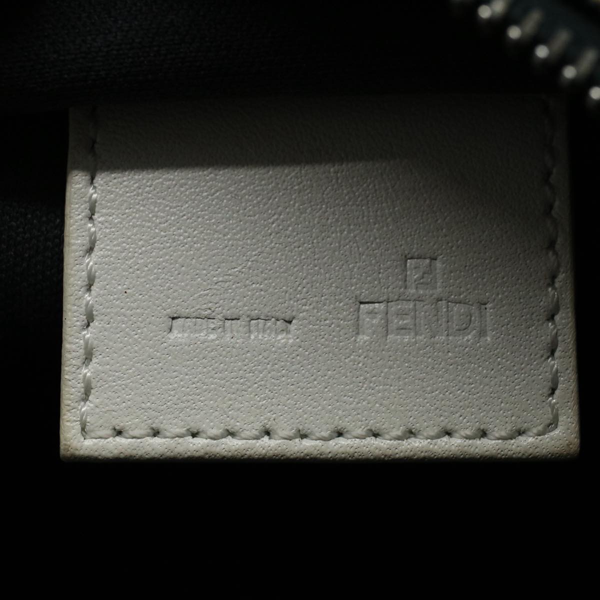 FENDI Zucchino Canvas Hand Bag Navy 60500