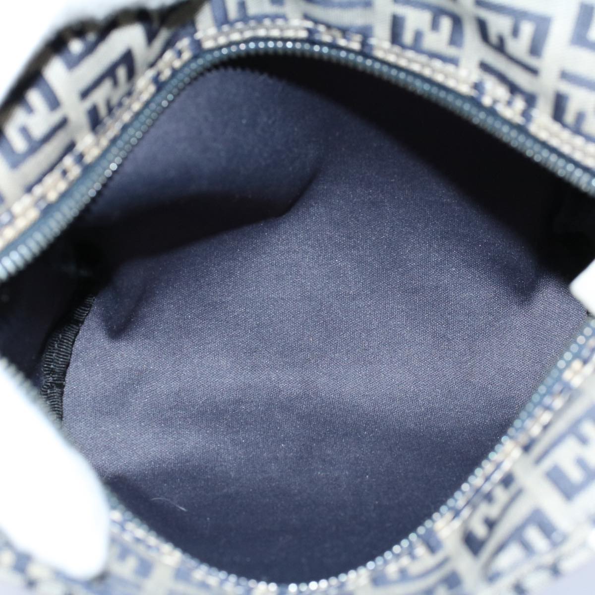 FENDI Zucchino Canvas Hand Bag Navy 60500