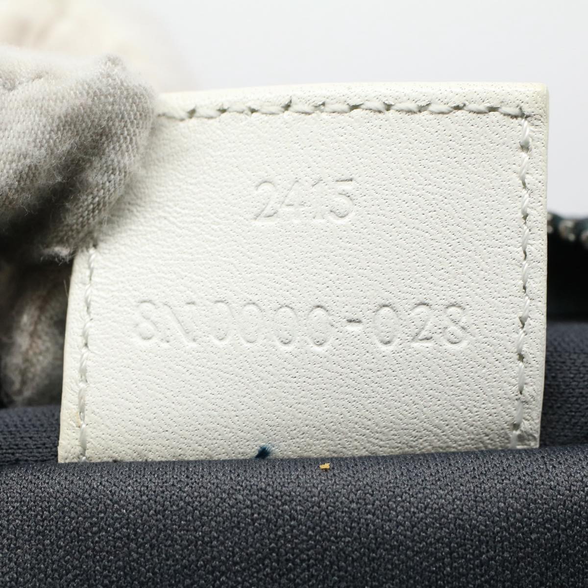 FENDI Zucchino Canvas Hand Bag Navy 60500