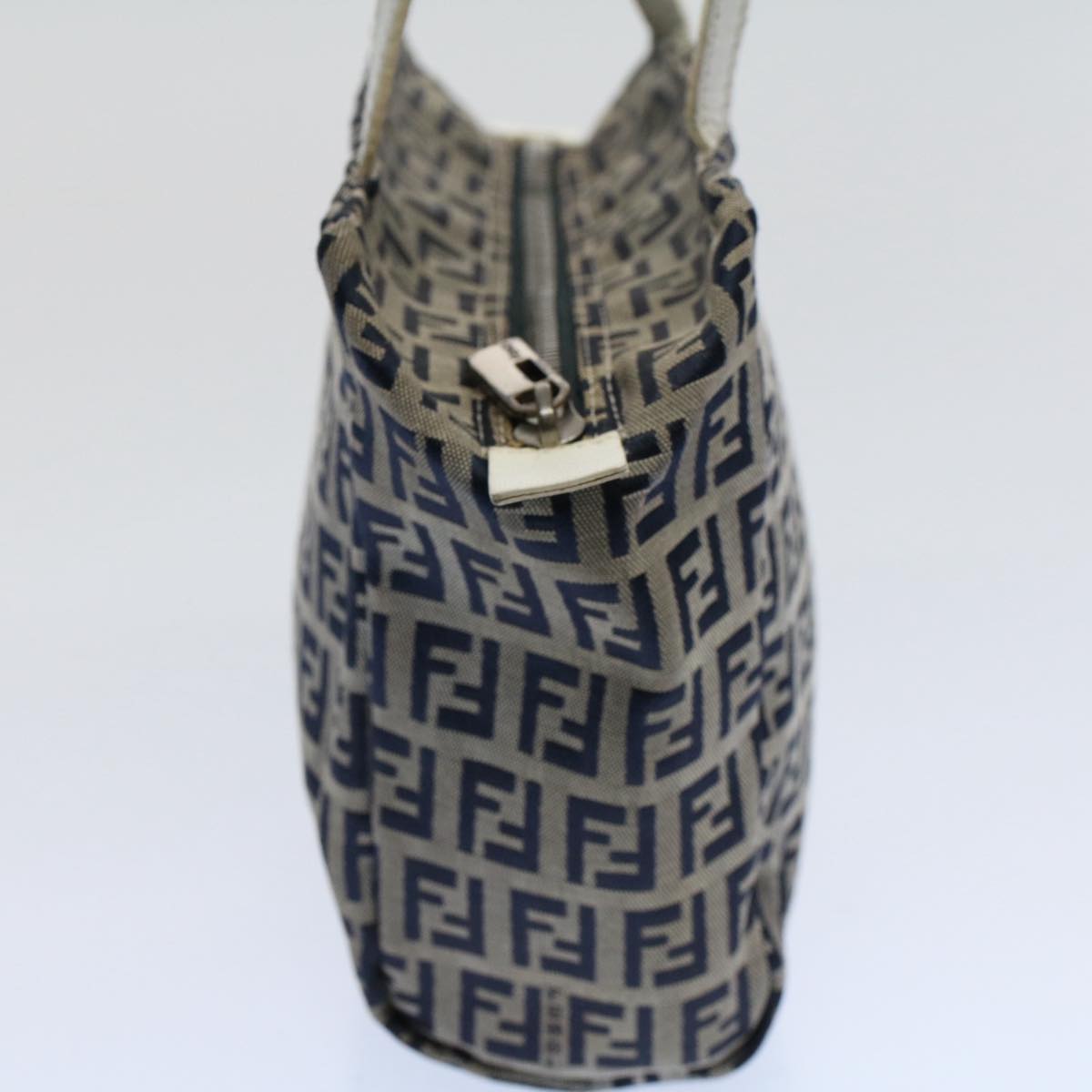 FENDI Zucchino Canvas Hand Bag Navy 60500
